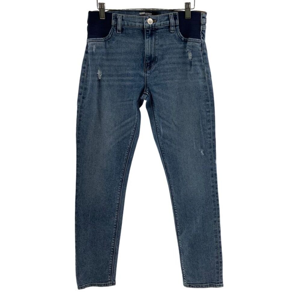 Hudson Jeans Women Maternity Lana Boyfriend Jeans Blue 26